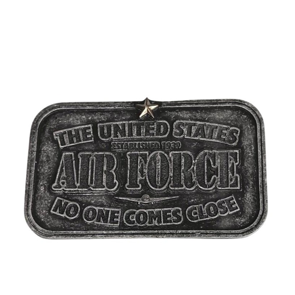 Vintage‎ 2003 US Air Force Belt Buckle Made in USA Military Song Lyrics BBUSAF